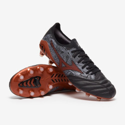 Sepatu Bola Mizuno Morelia Neo III Beta X SR4 Elite FG Black High Risk Red P1GA239604