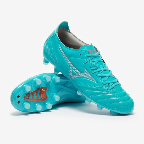 Sepatu Bola Mizuno Morelia Neo III Pro Blue Curacao Silver P1GA2383-25