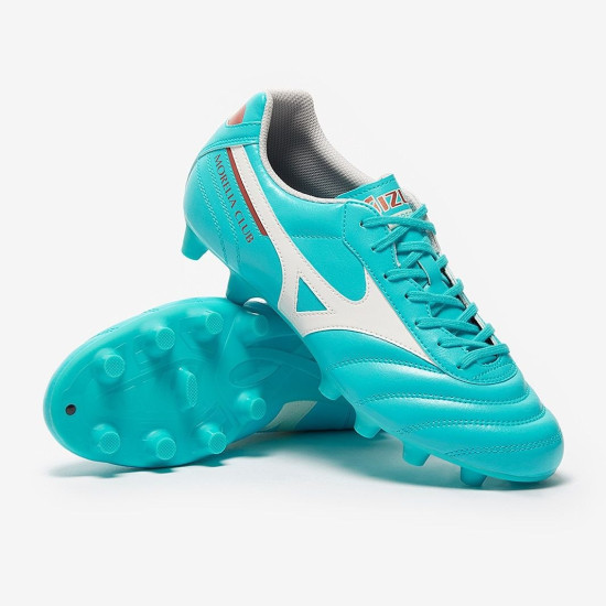 Sepatu Bola Mizuno Morelia II Club Blue Curacao Snow White P1GA2316 25