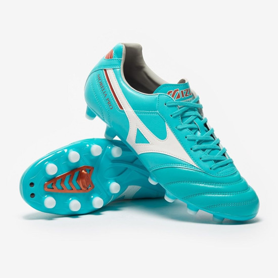 Sepatu Bola Mizuno Morelia II Pro Blue Curacao Snow White P1GA2313-25 Sepatu Bola Mizuno Morelia II Pro Blue Curacao Snow White P1GA2313-25