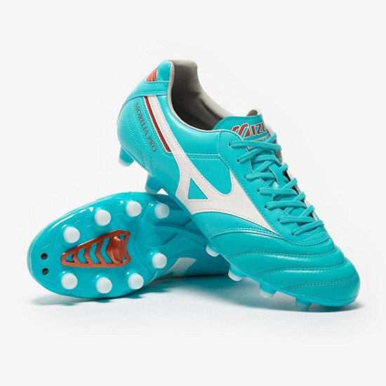 Sepatu Bola Mizuno Morelia II Pro Blue Curacao Snow White  P1GA2313-25