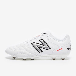 Sepatu Bola New Balance 442 V2 Team FG White Black MS42FWT2
