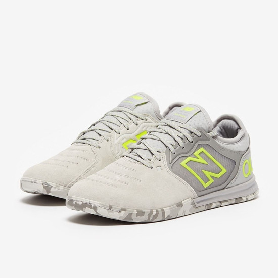 Sepatu Futsal New Balance Audazo V5+ Pro Suede Indoor Grey MSASIG55