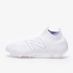 Sepatu Bola New Balance Tekela V3+ Pro Leather FG White White Violet MST1FC35