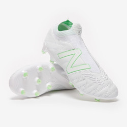 Sepatu Bola New Balance Tekela V3+ Pro Leather FG White White Green MSTKFW35