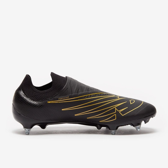 Sepatu Bola New Balance Furon V7 Destroy SG Black Gold SF2SBK7