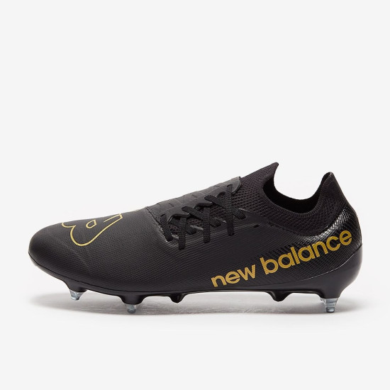 Sepatu Bola New Balance Furon V7 Destroy SG Black Gold SF2SBK7