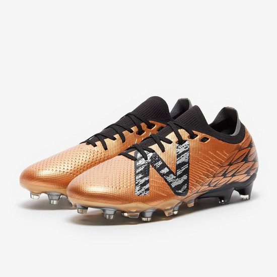 Sepatu Bola New Balance Tekela V4 Low Cut Laced Pro FG Copper Black ST1FLCB4