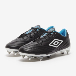 Sepatu Bola Umbro Tocco III Pro SG Black White Malibu Blue 81851U-LMN