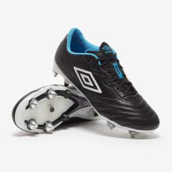 Sepatu Bola Umbro Tocco III Pro SG Black White Malibu Blue 81851U-LMN