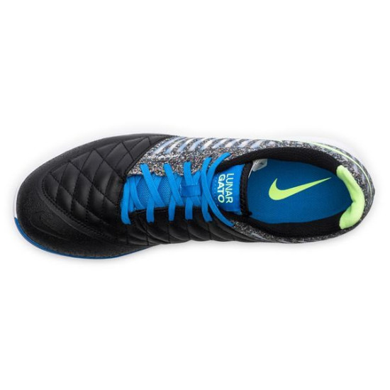 Sepatu Futsal Nike Lunargato II IC White Black Photo Blue 580456-143