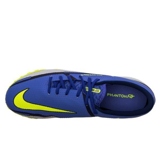 Sepatu Futsal Nike Phantom GT 2 Pro TF Recharge Sapphire Volt Grey Fog Blue Void ADC0768-570