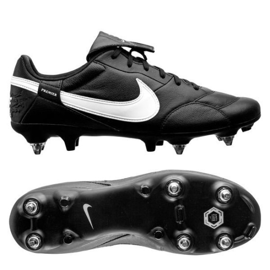 Sepatu Bola Nike Premier III SG PRO Anti Clog Black White AT5890-010