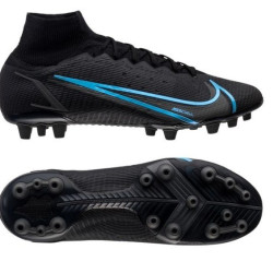 Sepatu Bola Nike Mercurial Superfly 8 Elite AG PRO Renew Black Iron Grey CV0956-004