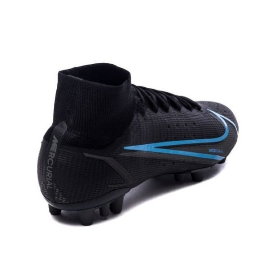 Sepatu Bola Nike Mercurial Superfly 8 Elite AG PRO Renew Black Iron Grey CV0956-004