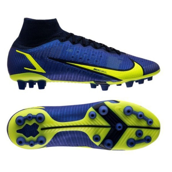 Sepatu Bola Nike Mercurial Superfly 8 Elite AG RO Recharge Sapphire Volt Blue Void CV0956-574