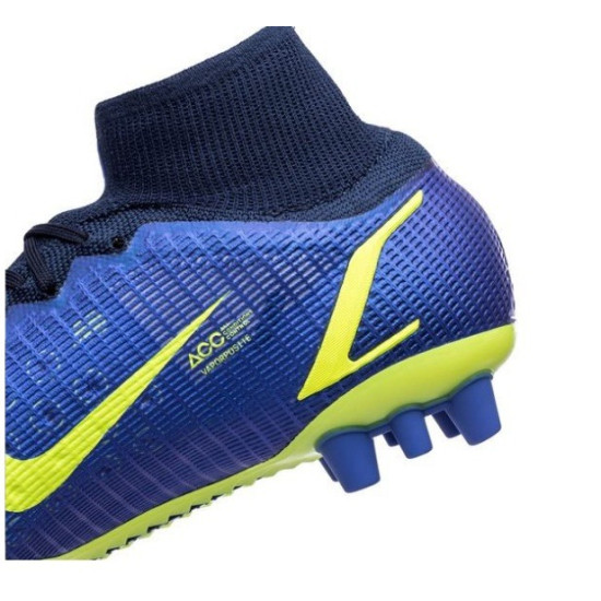 Sepatu Bola Nike Mercurial Superfly 8 Elite AG RO Recharge Sapphire Volt Blue Void CV0956-574