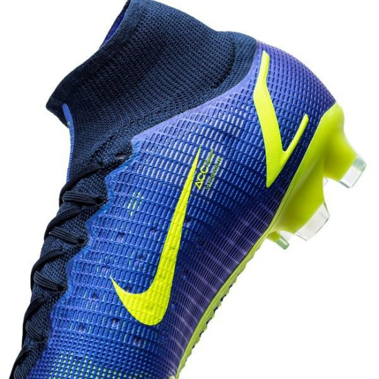 Sepatu Bola Nike Mercurial Superfly 8 Elite FG Recharge Sapphire Volt Blue Void CV0958-574