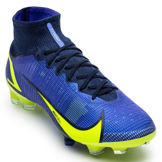 Sepatu Bola Nike Mercurial Superfly 8 Elite FG Recharge Sapphire Volt Blue Void CV0958-574