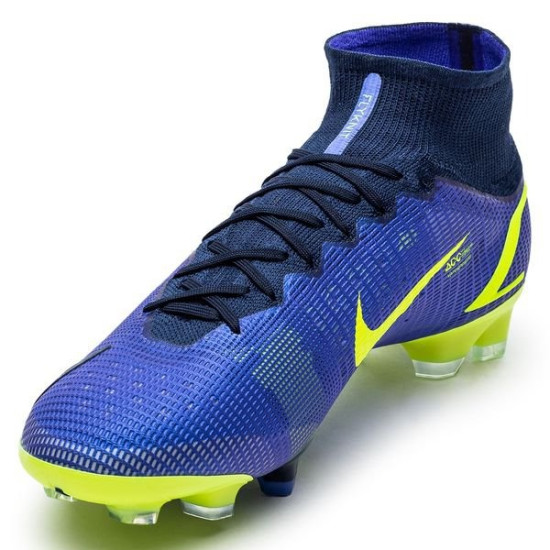 Sepatu Bola Nike Mercurial Superfly 8 Elite FG Recharge Sapphire Volt Blue Void CV0958-574