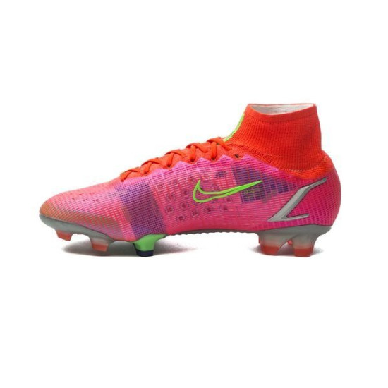 Sepatu Bola Nike Mercurial Superfly 8 Elite FG Spectrum Bright Crimson Metallic Silver CV0958-600