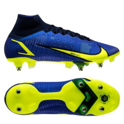 Sepatu Bola Nike Mercurial Superfly 8 Elite SG PRO Anti Clog Recharge Sapphire Volt Blue Void CV0960-574