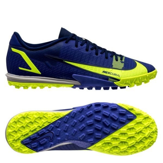 Sepatu Futsal Nike Mercurial Vapor 14 Academy TF Recharge Sapphire Volt Blue Void CV0978-474