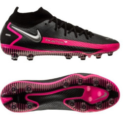 Sepatu Bola Nike Phantom GT Elite DF AG PRO Black Metallic Silver Pink Blast CW6592-006