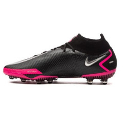 Sepatu Bola Nike Phantom GT Elite DF AG PRO Black Metallic Silver Pink Blast CW6592-006