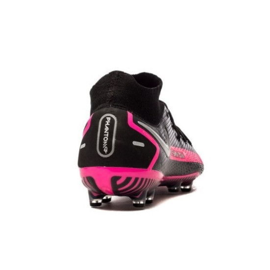 Sepatu Bola Nike Phantom GT Elite DF AG PRO Black Metallic Silver Pink Blast CW6592-006