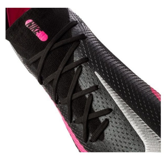 Sepatu Bola Nike Phantom GT Elite DF AG PRO Black Metallic Silver Pink Blast CW6592-006