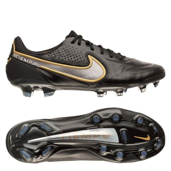 Sepatu Bola Nike Tiempo Legend 9 Elite FG Shadow Black Gold CZ8482-007