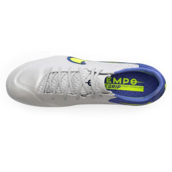 Sepatu Bola Nike Tiempo Legend 9 Elite FG Recharge Grey Fog Volt Sapphire CZ8482-075