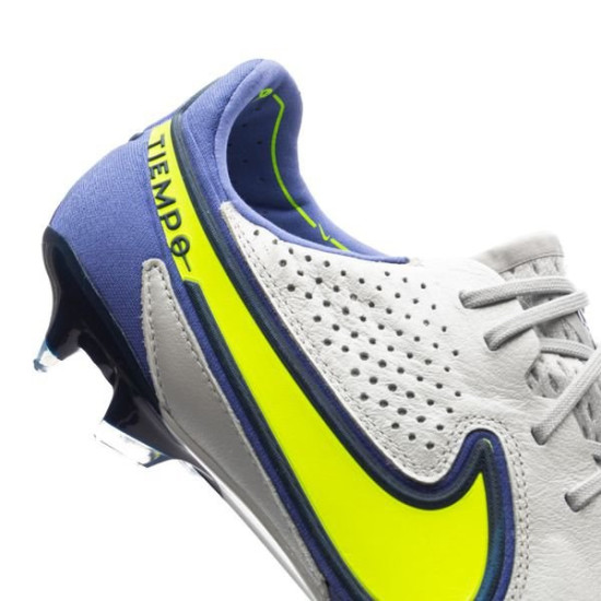 Sepatu Bola Nike Tiempo Legend 9 Elite FG Recharge Grey Fog Volt Sapphire CZ8482-075