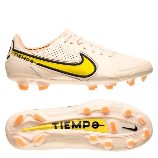 Sepatu Bola Nike Tiempo Legend 9 Elite FG Lucent Guava Ice Yellow Strike Sunset Glow CZ8482-800