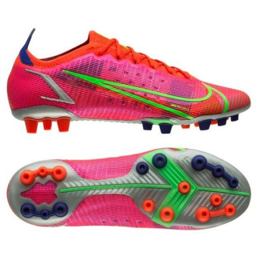 Sepatu Bola Nike Mercurial Vapor 14 Elite AG PRO Spectrum Bright Crimson Metallic Silver CZ8717-600