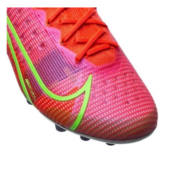 Sepatu Bola Nike Mercurial Vapor 14 Elite AG PRO Spectrum Bright Crimson Metallic Silver CZ8717-600