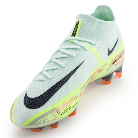 Sepatu Bola Nike Phantom GT 2 Elite DF FG Bonded Barely Green Blackened Blue Ghost Green CZ9889-343