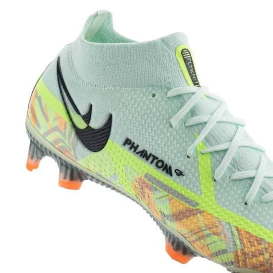 Sepatu Bola Nike Phantom GT 2 Elite DF FG Bonded Barely Green Blackened Blue Ghost Green CZ9889-343