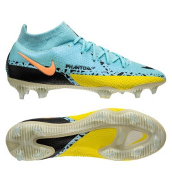 Sepatu Bola Nike Phantom GT 2 Elite DF FG Lucent Glacier Ice Black Yellow Strike CZ9889-407