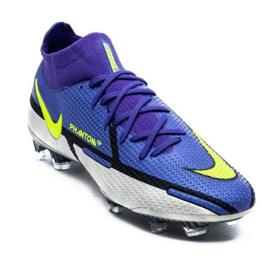 Sepatu Bola Nike Phantom GT 2 Elite DF FG Recharge Sapphire Volt Grey Fog Blue Void CZ9889-570