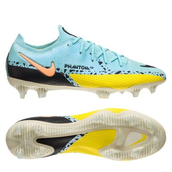 Sepatu Bola Nike Phantom GT 2 Elite FG Lucent Glacier Ice Black Yellow Strike CZ9890-407