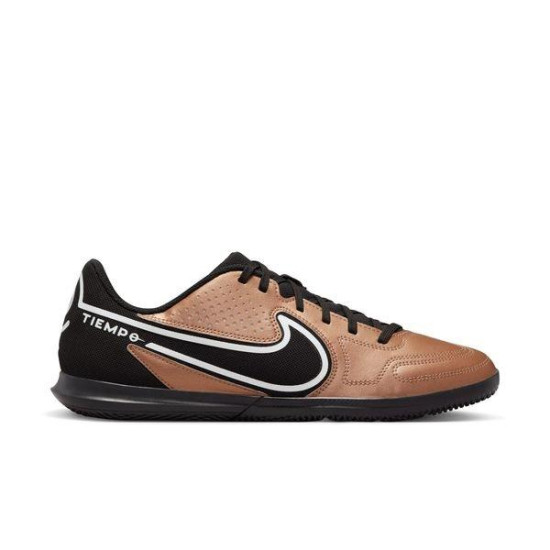 Sepatu Futsal Nike Tiempo Legend 9 Club IC Small Sided Metallic Copper White Off Noir DA1189-810