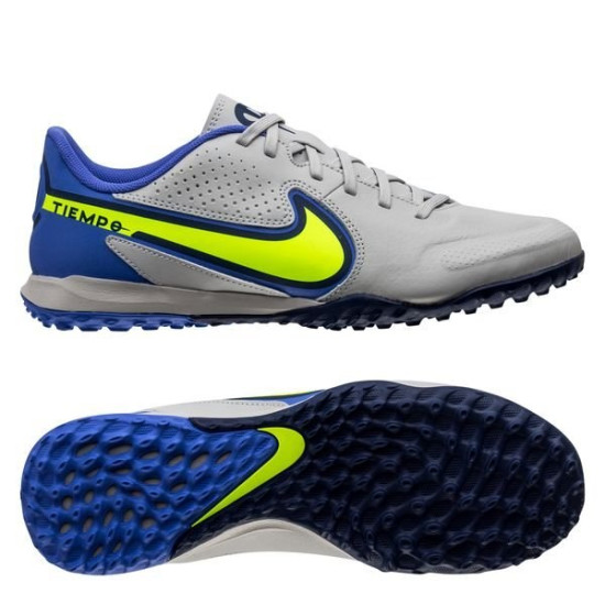 Sepatu Futsal Nike Tiempo Legend 9 Academy TF Recharge Grey Fog Volt Sapphire DA1191-075