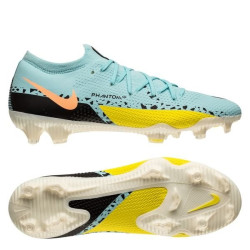 Sepatu Bola Nike Phantom GT 2 Pro FG Lucent Glacier Ice Black Yellow Strike DA4432-407