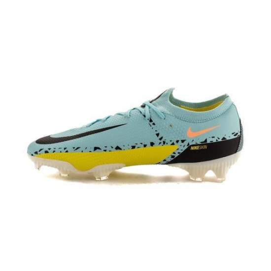 Sepatu Bola Nike Phantom GT 2 Pro FG Lucent Glacier Ice Black Yellow Strike DA4432-407