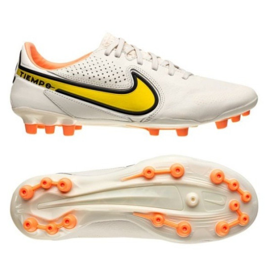 Sepatu Bola Nike Tiempo Legend 9 Pro AG PRO Lucent Grey Yellow Strike Sunset Glow DB0448-002