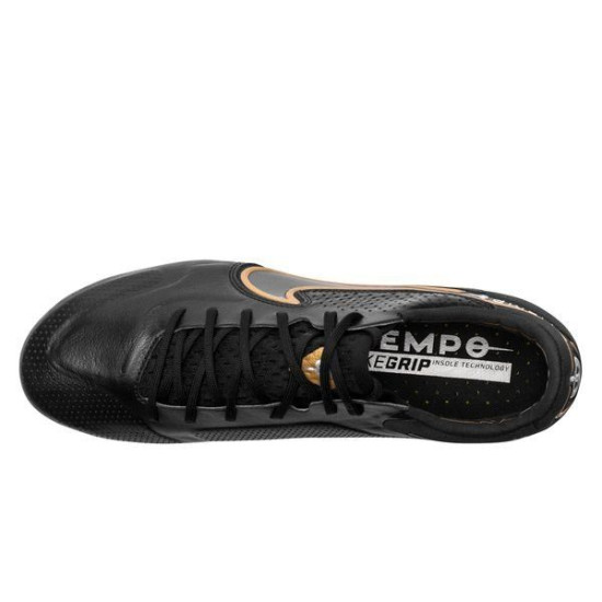 Sepatu Bola Nike Tiempo Legend 9 Elite SG PRO Anti Clog Shadow Black Anthracite Metallic Gold DB0822-007