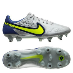 Sepatu Bola Nike Tiempo Legend 9 Elite SG PRO Anti Clog Recharge Grey Fog Volt Sapphire DB0822-075