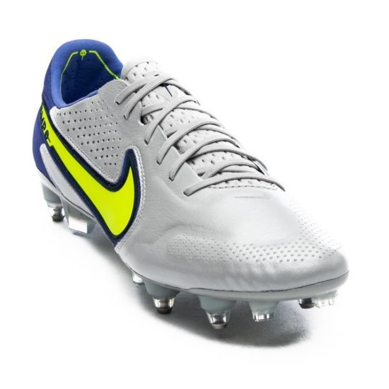 Sepatu Bola Nike Tiempo Legend 9 Elite SG PRO Anti Clog Recharge Grey Fog Volt Sapphire DB0822-075